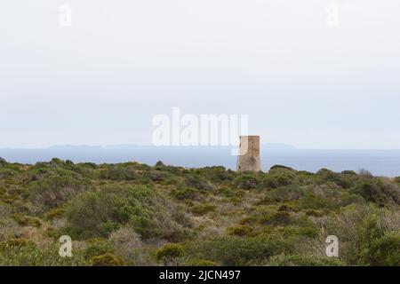 Tour de défense à Cap blanc, Majorque. Torre de Vigilància del Cap blanc Banque D'Images