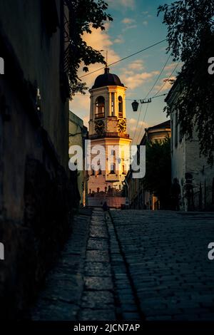 Une ville médiévale européenne. Rues tranquilles de Vyborg. Photo de haute qualité Banque D'Images