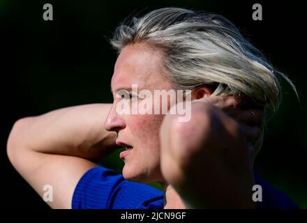 Kladno, République tchèque. 14th juin 2022. L'athlète tchèque Barbora Spotakova participe au lancer de javelin lors de la rencontre à Kladno, République tchèque, 14 juin 2022. Crédit : Roman Vondrous/CTK photo/Alay Live News Banque D'Images