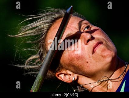 Kladno, République tchèque. 14th juin 2022. L'athlète tchèque Barbora Spotakova participe au lancer de javelin lors de la rencontre à Kladno, République tchèque, 14 juin 2022. Crédit : Roman Vondrous/CTK photo/Alay Live News Banque D'Images