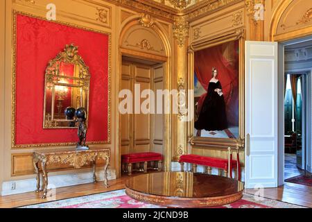 Un tableau de Louise d'Orléans (1812-1850), première reine des Belges, au Palais d'Egmont à Bruxelles, Belgique Banque D'Images