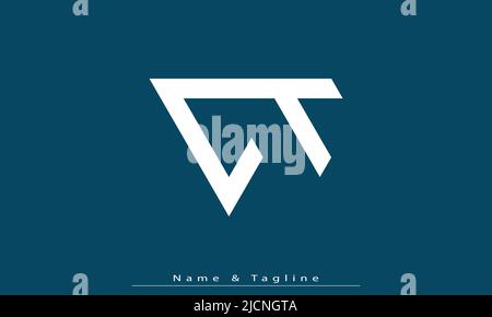 Lettres de l'alphabet initiales Monogram logo CT , TC Illustration de Vecteur