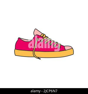 Icône de basket. Outline Vector sport chaussure isolée sur fond blanc Illustration de Vecteur
