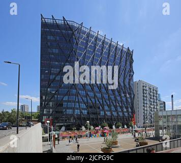 Le bâtiment Brunel, qui fait partie du nouveau développement de Merchant Square sur le Grand Union Canal Basin, Paddington, Londres, Royaume-Uni Banque D'Images