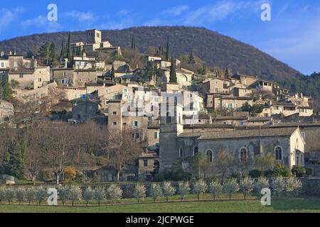 France, Drôme, ville de Mirmande labellisée « les plus beaux villages de France », Banque D'Images