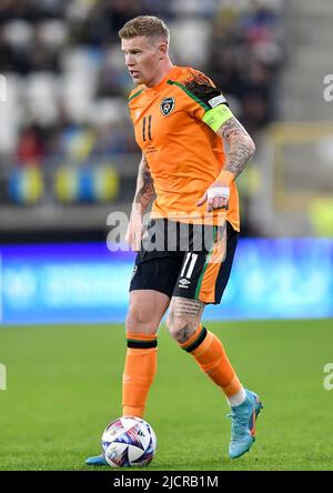 Lodz, Pologne. 14th juin 2022. James McClean lors du match du groupe 1 de la Ligue des Nations de l'UEFA entre l'Ukraine et la République d'Irlande au stade LKS sur 14 juin 2022 à Lodz, en Pologne. (Photo de PressFocus/SIPA)France OUT, Pologne OUT Credit: SIPA USA/Alay Live News Banque D'Images