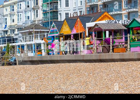 Goat Ledge café sur le front de mer de Hastings, St Leonards, hastings, est de sussex, royaume-uni Banque D'Images