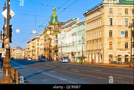 Saint-Pétersbourg paysage de la ville Nevsky Prospekt Banque D'Images