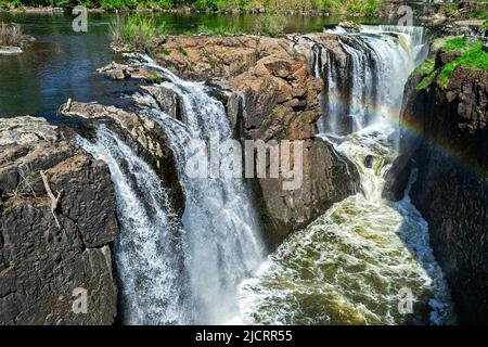 Great Falls, rivière Passaic à Paterson, New Jersey. Banque D'Images