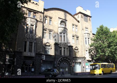 Théâtre Shalikashvili, dans un bâtiment Art Nouveau, 1900s ancien manoir de la ville, à l'avenue Shota Rustaveli, Tbilissi, Géorgie Banque D'Images