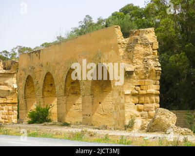 Vue partielle de l'aqueduc romain - Tunisie Banque D'Images