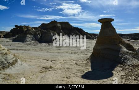 Formations de grès étranges créées par l'érosion dans la zone d'étude de la nature sauvage d'Ah-Shi-SLE-PAH dans le comté de San Juan, près de la ville de Farmington, au Nouveau-Mexique. Banque D'Images