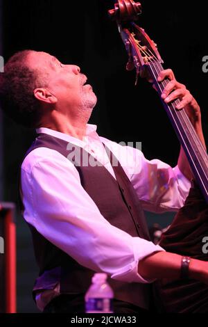 16 juin 2022, Wilmington, Delaware, États-Unis d'Amérique: 5 fois vainqueur du Grammy STANLEY CLARKE se produit le premier jour du festival annuel de jazz Clifford Brown 35th mercredi 15 juin 2022; à Rodney Square à Wilmington, DE (Credit image: © Saquan Stimpson/ZUMA Press Wire) Banque D'Images