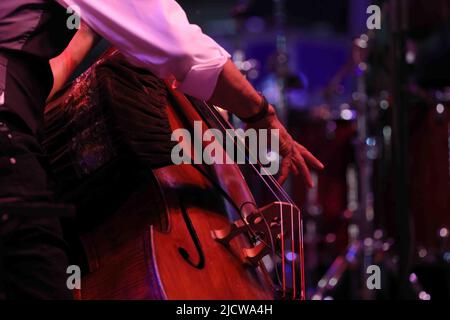 16 juin 2022, Wilmington, Delaware, États-Unis d'Amérique: 5 fois vainqueur du Grammy STANLEY CLARKE se produit le premier jour du festival annuel de jazz Clifford Brown 35th mercredi 15 juin 2022; à Rodney Square à Wilmington, DE (Credit image: © Saquan Stimpson/ZUMA Press Wire) Banque D'Images