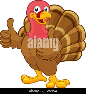 Thanksgiving Turquie ou Noël Personnage Illustration de Vecteur