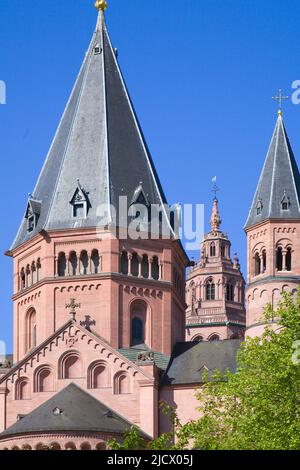 Allemagne, Rhénanie-Palatinat, Mayence, Dom, Cathédrale, Banque D'Images