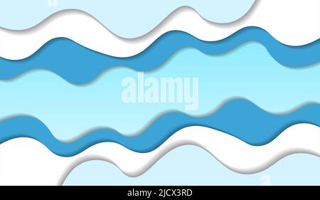 nuage blanc abstrait, style rétro, motif de coupe de papier, fond de texture ciel bleu d'été, illustration, dessin au trait naturel Banque D'Images