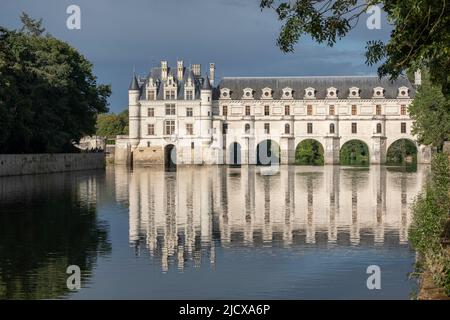 Château de Chenonceau, site classé au patrimoine mondial de l'UNESCO, Chenonceau, Indre-et-Loire, Centre-Val de Loire, France, Europe Banque D'Images