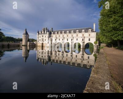 Château de Chenonceau, site classé au patrimoine mondial de l'UNESCO, Chenonceau, Indre-et-Loire, Centre-Val de Loire, France, Europe Banque D'Images