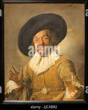 Un milicien détenant un Berkemeyer, connu sous le nom de « Merry drinker » par Frans Hals (c. 1582-1666). Huile sur toile, c. 1628-1630. Rijksmuseum. Amsterdam. Net Banque D'Images