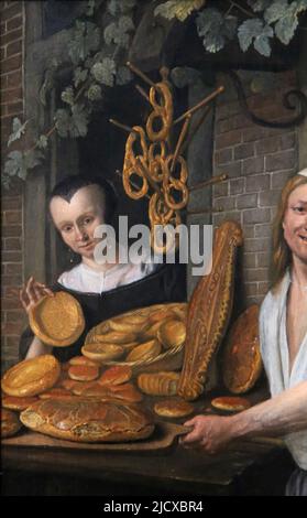 Le Baker Arent Oostwaard et sa femme, Catharina Keiserswaard de Jan Steen (c. 1626-1679). Huile sur le panneau, 1658. Rijksmuseum. Amsterdam. Pays-Bas. Banque D'Images