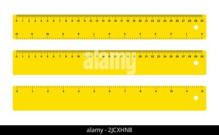 30cm mesure mètre ruban mesure métrique scolaire. Règle métrique. Illustration de Vecteur