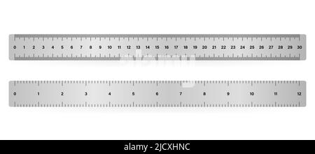 30cm mesure mètre ruban mesure métrique scolaire. Règle métrique. Illustration de Vecteur