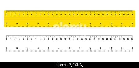 30cm mesure mètre ruban mesure métrique scolaire. Règle métrique. Illustration de Vecteur