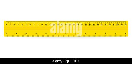 30cm mesure mètre ruban mesure métrique scolaire. Règle métrique. Illustration de Vecteur