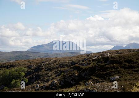 Vue sur Ben Mor Coigach dans les montagnes de Coigach, en Écosse Banque D'Images