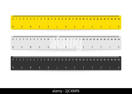 30cm mesure mètre ruban mesure métrique scolaire. Règle métrique Illustration de Vecteur