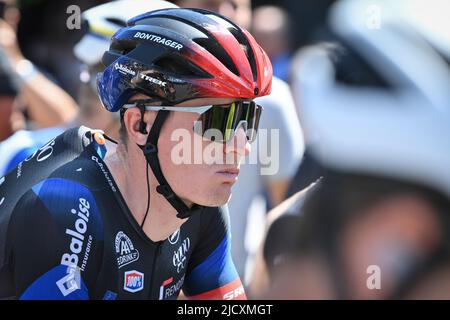 Knokke-Heist, Belgique. 16th juin 2022. Belge Thijs Aerts photographié au début de la deuxième étape de la course cycliste Baloise Belgium Tour, 175,6km de Beveren à Knokke-Heist, jeudi 16 juin 2022. La visite de la Baloise Belgique a lieu du 15 au 19 juin. PHOTO DE BELGA DAVID STOCKMAN crédit: Belga News Agency/Alay Live News Banque D'Images