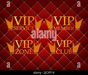 Badge rond pour les membres du club VIP. Illustration vectorielle. Illustration de Vecteur