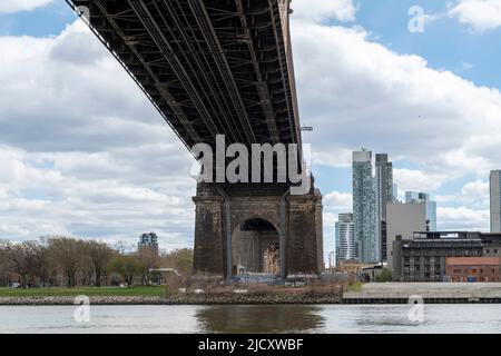 Pont ED Koch Queensboro reliant long Island City et Manhattan Banque D'Images