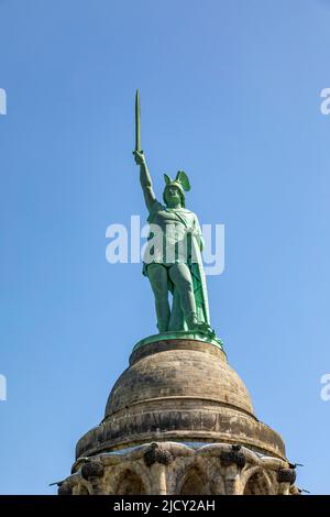 Arminius Monument dans la forêt de teutoburg à westfalia près de Detmold Hermannsdenkmal chérussian, Allemagne Banque D'Images
