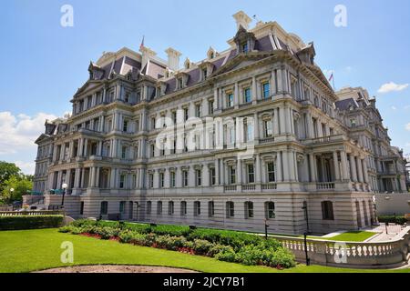 Eisenhower Executive Office Building à Washington, D.C., États-Unis. L'édifice de l'État, de la guerre et de la marine est un édifice du gouvernement américain dans la capitale. Banque D'Images