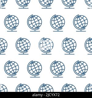 Motif fluide d'une simple icône de globe Illustration de Vecteur