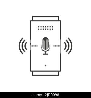 Assistant vocal, un design parfait pour toutes les applications. Objet technologique. Arrière-plan abstrait. Illustration vectorielle. Illustration de Vecteur