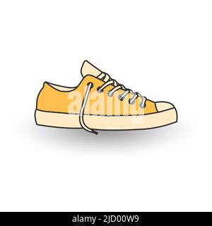 Icône de basket. Chaussure de sport vectorielle colorée isolée sur fond blanc Illustration de Vecteur