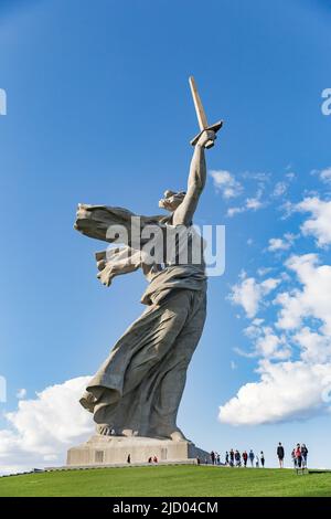 La mère patrie appelle des monuments au complexe commémoratif de Mamayev Kurgan à Volgograd Banque D'Images