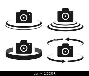 Ensemble d'icônes de caméra dans un style différent. Illustration vectorielle. Illustration de Vecteur