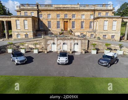 Images de drones aériens de Bramham Park, Yorkshire, domicile de la famille Lane Fox et lieu des épreuves hippiques internationales de Bramham et du festival de Leeds, juin 2022. Banque D'Images