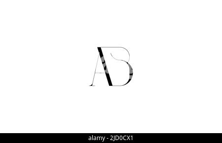 AB, BA lettres abstraites logo monogramme Illustration de Vecteur
