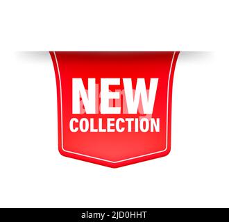 Modèle professionnel moderne 3D avec ruban rouge pour collection sur fond blanc pour la conception de promotion. Design moderne. Illustration vectorielle. Illustration de Vecteur