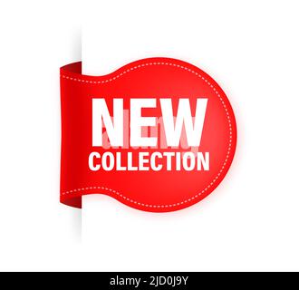 Modèle professionnel moderne 3D avec ruban rouge pour collection sur fond blanc pour la conception de promotion. Design moderne. Illustration vectorielle. Illustration de Vecteur