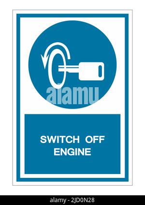 Couper le symbole du moteur isoler sur fond blanc, illustration vectorielle Illustration de Vecteur