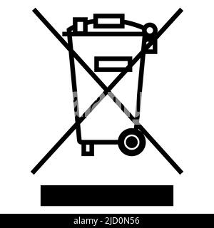 Attention aucun symbole de déchet s'isoler sur fond blanc Illustration de Vecteur