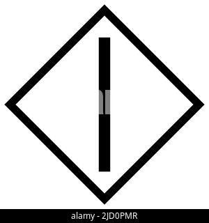 Avertissement symbole de début isoler sur fond blanc Illustration de Vecteur