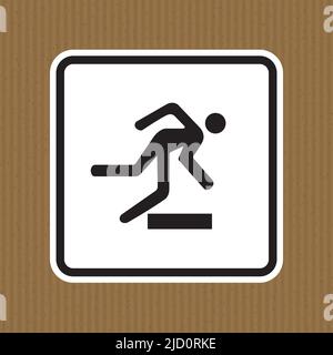 Attention obstacles symbole signe isoler sur fond blanc, vecteur Illustratio Illustration de Vecteur