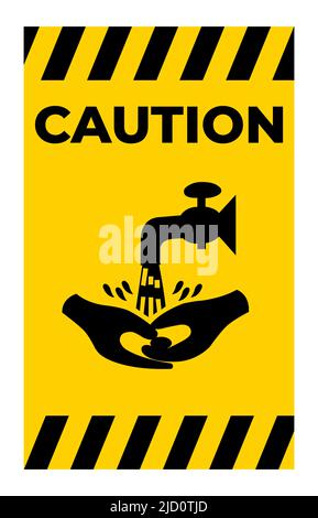 Symbole se laver les mains s'il vous plaît isoler sur fond blanc,Illustration vectorielle EPS.10 Illustration de Vecteur